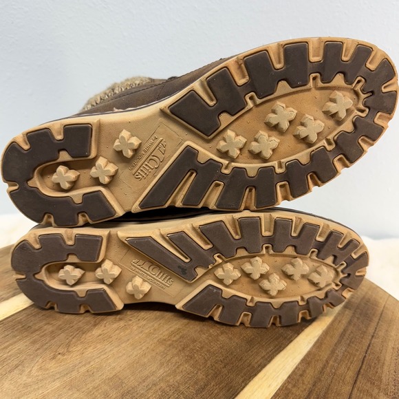 Cliffs White Mountain Kudrow Boots Brown Lace Up Ankle Knit Sweater Collar 9.5 - Picture 9 of 10